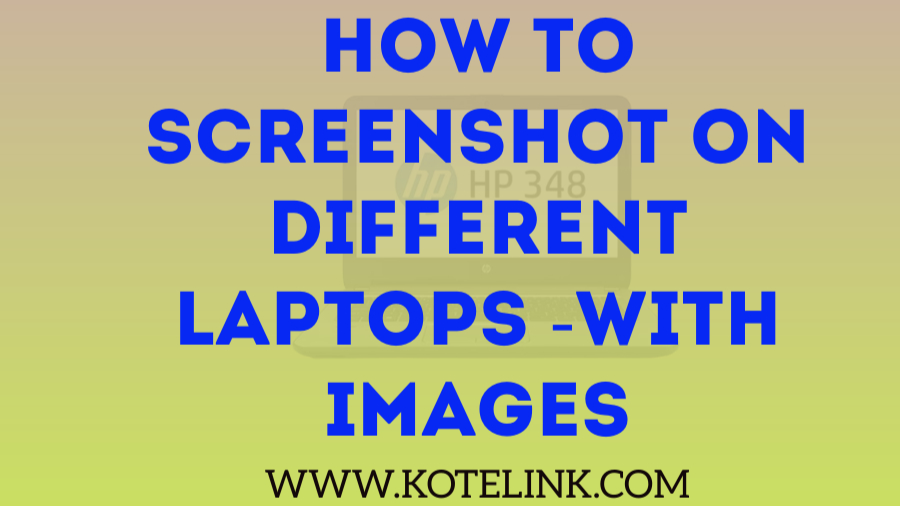 How to Screenshot on HP or Dell laptop