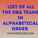 List of all the NBA Teams in Alphabetical Order